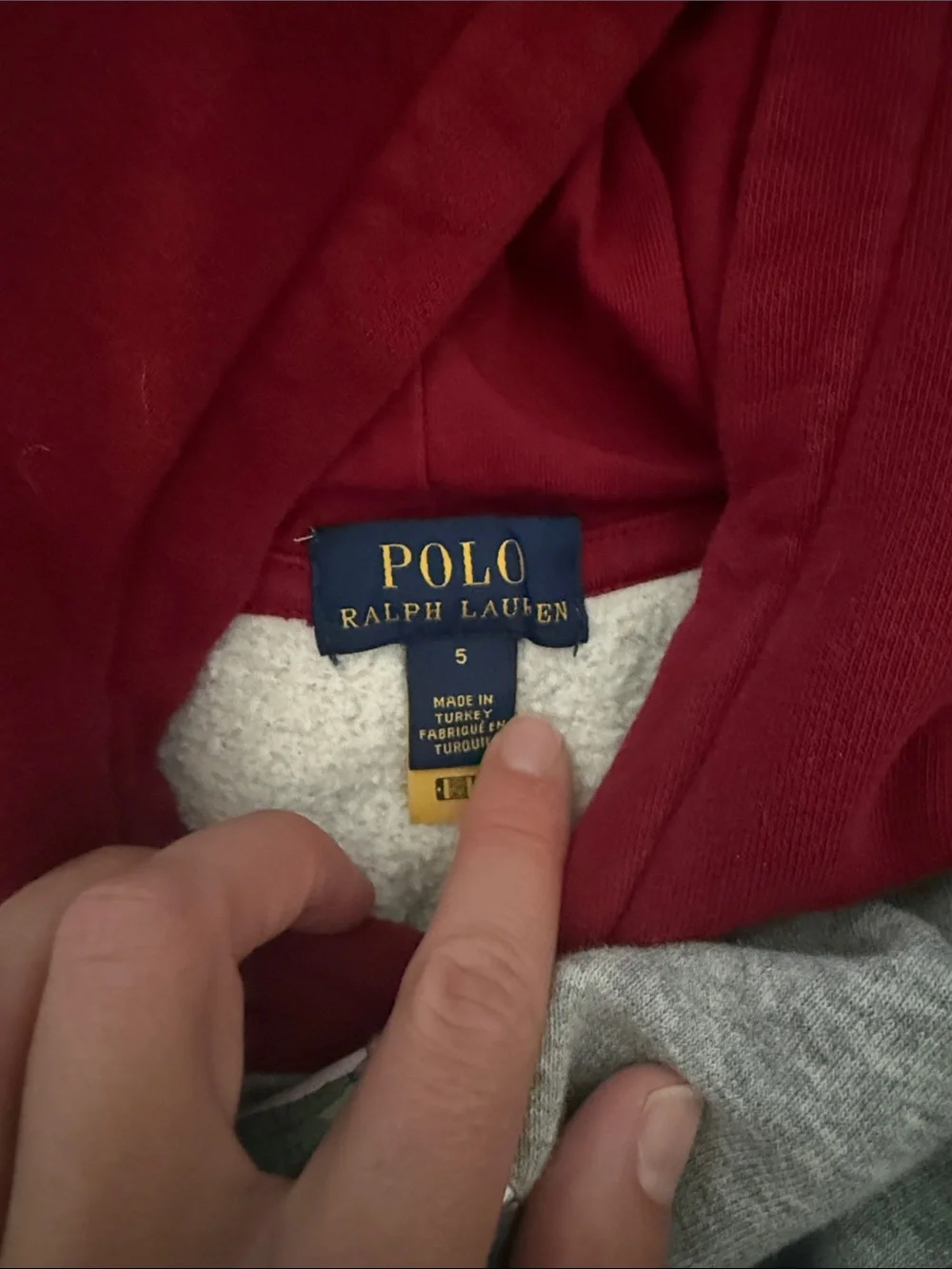 Ralph Lauren Colorblock Polo Bear Hoodie in Grey, Navy, Green & Burgundy